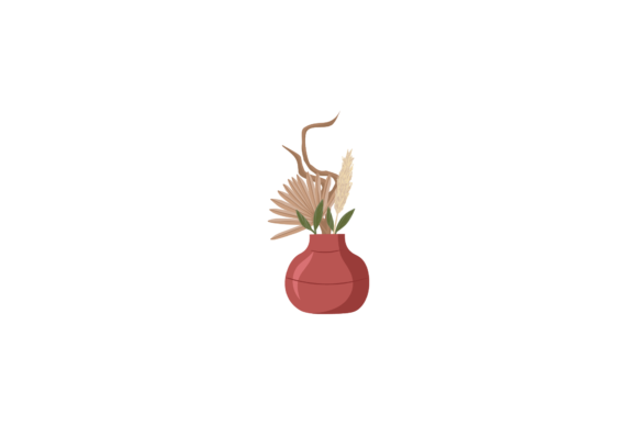 Flowers a Vase Decoration Home Vintage Graphics & Illustrations