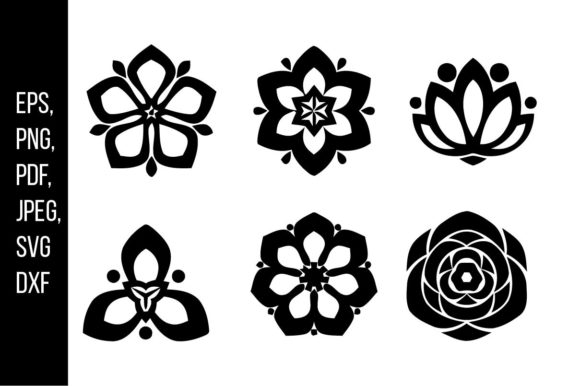 Flowers Bundle Svg Cut File Graphics and Illustrations