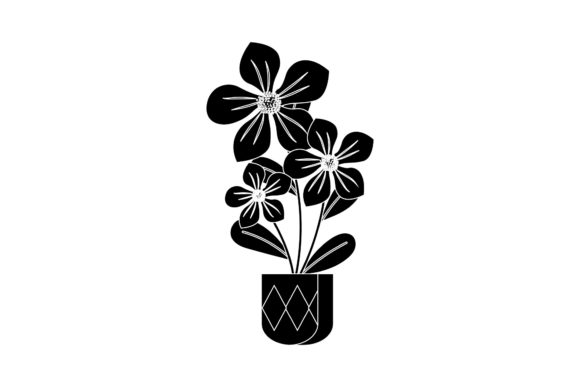 Flowers Garden Outdoor Outline Black Art Graphics