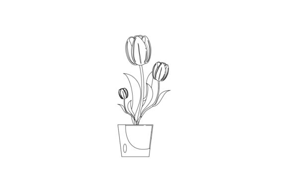 Flowers Lily Spring Style Outline Graphics and Illustrations Review