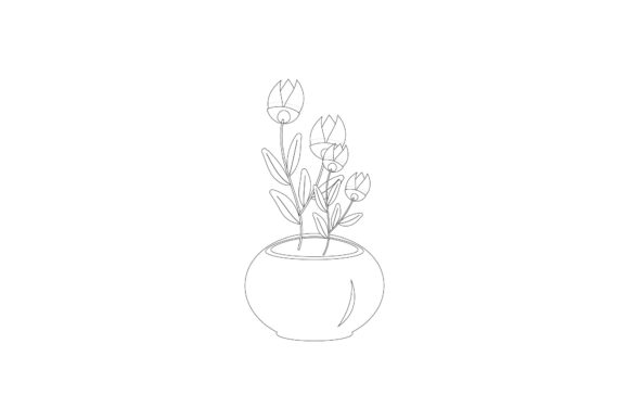 Flowers Vintange Fashion Outline Graphics and Illustrations Review