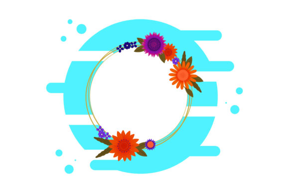 Frame Flowers Circle Clipart Graphics and Illustrations Review