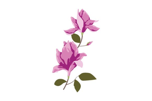 Girly Flowers Design Illustration for Modern Graphics