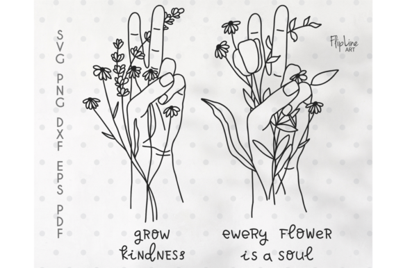 Hand with Flowers Graphics and Illustrations Review