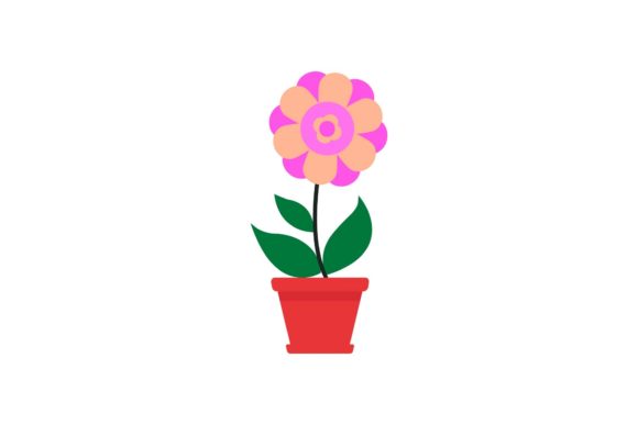 Potted Plants Flowers Graphics for Modern Illustrations