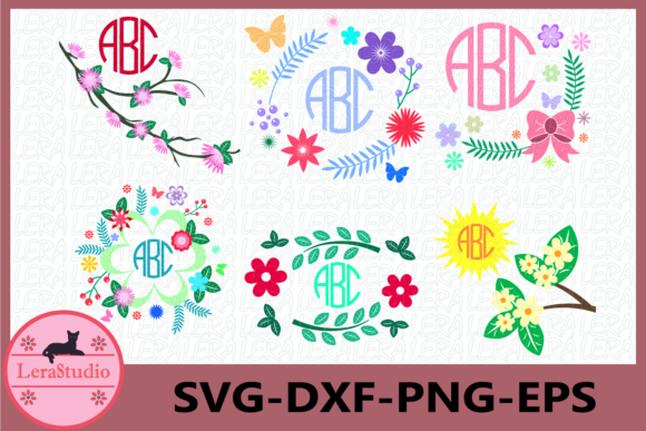 Spring Flowers Frames: Graphics & Illustrations for Crafters